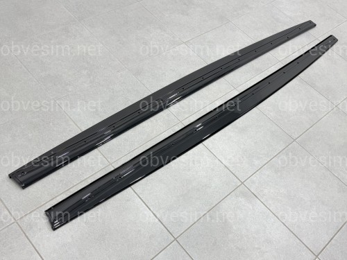 Лезвия под пороги M Paket для BMW 4 series F32 F33 2013-2020 ABS пластик, цвет черный глянец