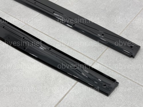 Лезвия под пороги M Paket для BMW 4 series F32 F33 2013-2020 ABS пластик, цвет черный глянец