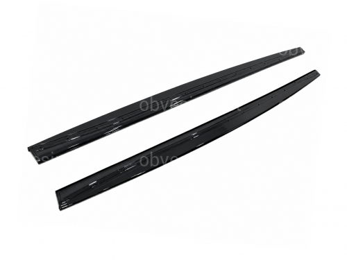 Лезвия под пороги M Paket для BMW 4 series F32 F33 2013-2020 ABS пластик, цвет черный глянец