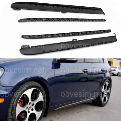 Накладки на пороги GTI для Volkswagen Golf 6 2008-2013