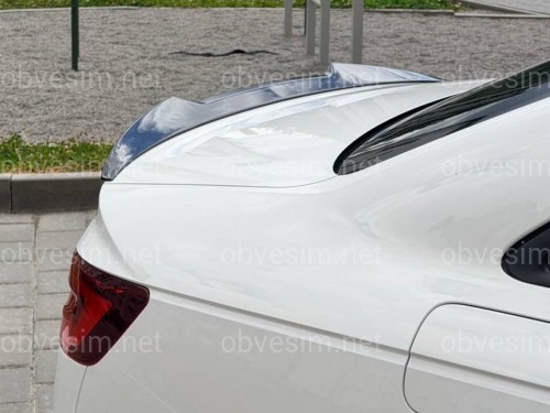 Спойлер лип стиль M4 для Audi A4 B9 2015-2023 ABS пластик, цвет черный глянец