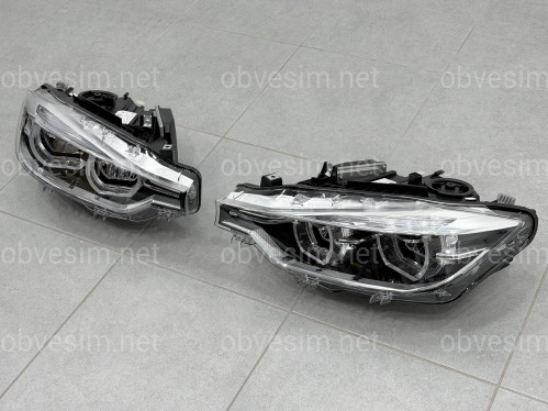 Фары FULL LED LCI для BMW 3 series F30 F31 2012-2018 КСЕНОН В ЛЕД ПОД БЛОК