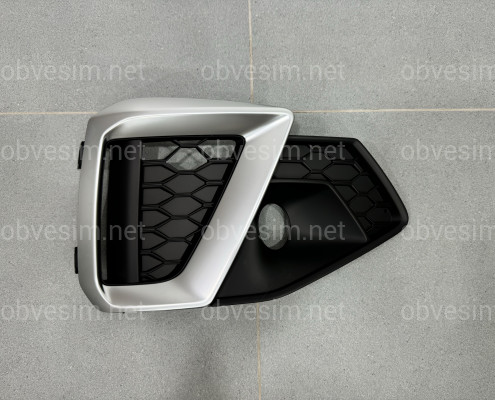 Правая накладка переднего бампера хром 8WD 807 682 M для Audi A4 B9 РЕСТАЙЛИНГ 2020-2023
