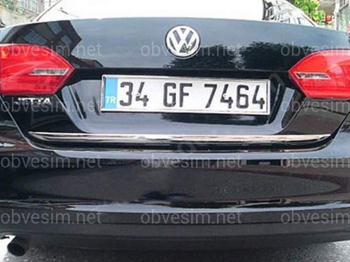 Хром накладка нижней кромки багажника Volkswagen Jetta 2011-2014 до рейсталинга (нержавеющая сталь)