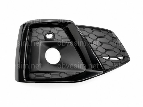 Решетка бампера ПРАВАЯ S-Line Black 8W6807682TT94 для Audi A5 B9 2020-2025