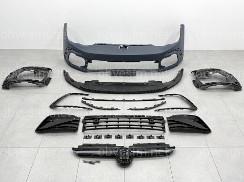 Передний бампер R LINE Volkswagen Golf 8 2021-