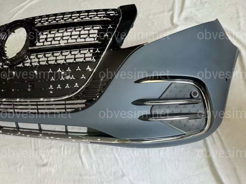 Бампер передний AMG CHROME 2024+ Mercedes V Class Vito Metris W447 2014-