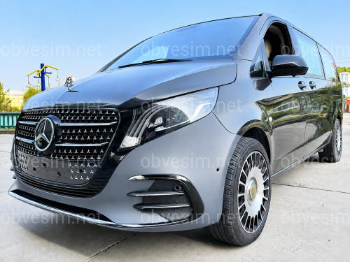 Бампер передний AMG BLACK 2024+ Mercedes V Class Vito Metris W447 2014-