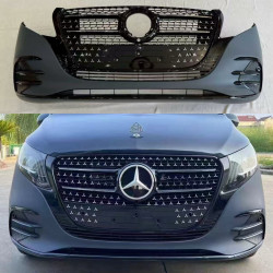Бампер передний AMG BLACK 2024+ Mercedes V Class Vito Metris W447 2014-