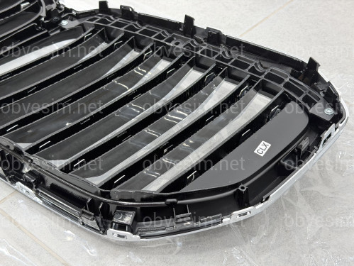Решетка ноздри BMW X5 G05 LCI 2023- под камеру МАТОВЫЙ ХРОМ