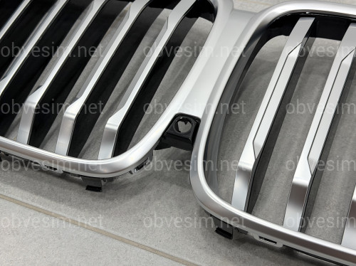 Решетка ноздри BMW X5 G05 LCI 2023- под камеру МАТОВЫЙ ХРОМ
