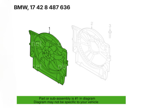 17428487636 BMW Диффузор с вентилятором 2.0 400W