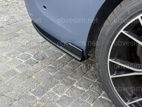 Лезвия уголки заднего бампера M-Performance BMW 3 series G20 2018-2022, 2шт. черный глянец