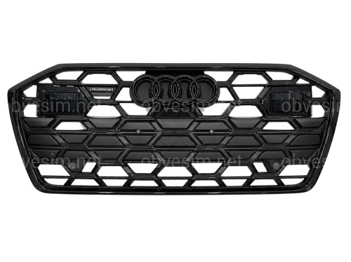 Решетка бампера S-line 2022+ BLACK 4K0853651T 3FZ для Audi A6 C8 2018+