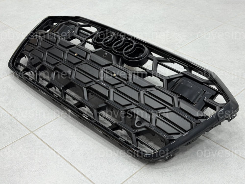 Решетка бампера S-line 2022+ BLACK 4K0853651T 3FZ для Audi A6 C8 2018+