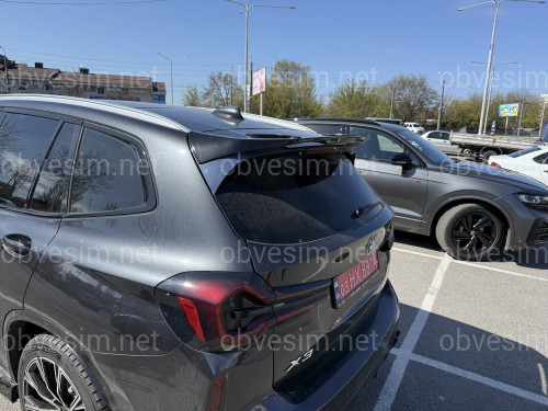 Спойлер на крышку багажника BMW X3 G01 2018-2024 ABS пластик, цвет черный глянец