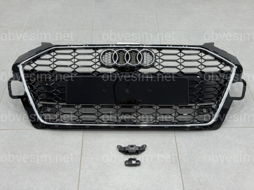 Решетка радиатора стиль RS4 для Audi A4 B9 2020-2024