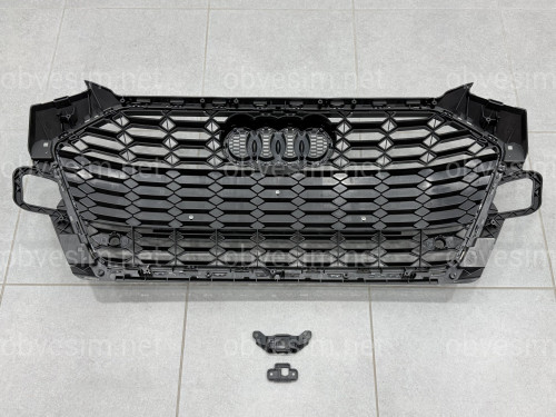 Решетка радиатора стиль RS4 для Audi A4 B9 2020-2024
