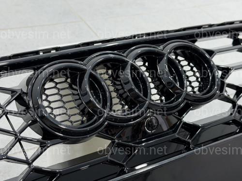 Решетка радиатора в стиле RS4 BLACK для Audi A4 2020-2023