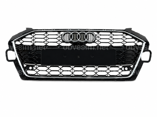 Решетка радиатора стиль RS4 для Audi A4 B9 2020-2024