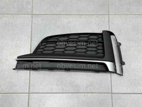 Решетка бампера ЛЕВАЯ S-Line 8W6807681FRU6 для Audi A5 B9 2016-2019