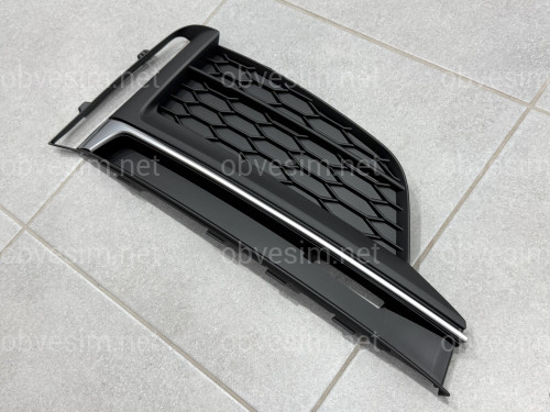 Решетка бампера ПРАВАЯ S-Line 8W6807682FRU6 для Audi A5 B9 2016-2019