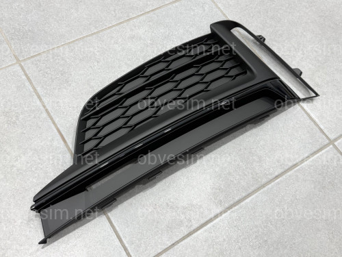Решетка бампера ЛЕВАЯ S-Line Black 8W6807681FT94 для Audi A5 B9 2016-2019