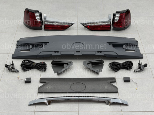 Задние фонари рестайлинг 2016+ с накладкой ляды для Lexus LX 570 2007-2015