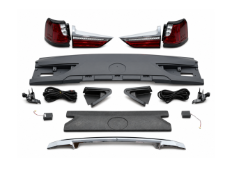Задние фонари рестайлинг 2016+ с накладкой ляды для Lexus LX 570 2007-2015