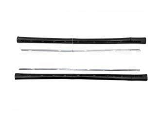 Накладки на пороги с хромом AMG EXTRALONG Mercedes-Benz Vito V-Class w447 2015- 2 сдвижные двери