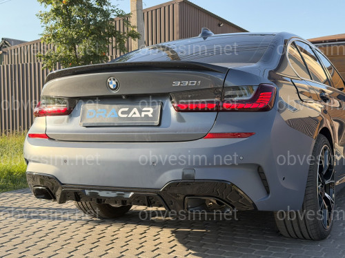 Бампер задний с насадками M340i для BMW 3 series G20 2018-2022