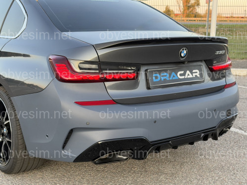 Бампер задний с насадками M340i для BMW 3 series G20 2018-2022