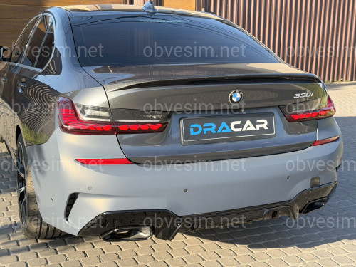 Бампер задний с насадками M340i для BMW 3 series G20 2018-2022
