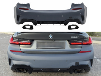Бампер задний с насадками M340i для BMW 3 series G20 2018-2022