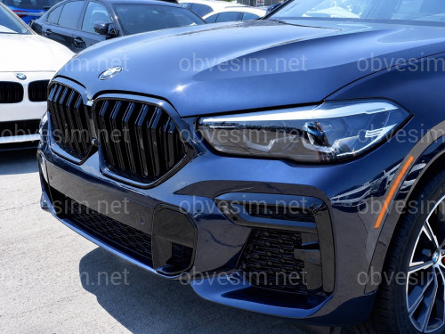 Решетка радиатора ноздри стиль Х6M F96 для BMW X6 G06 2019- черный глянец