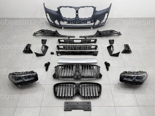 Комплект рестайлинга передней части M paket LCI 2022+ для BMW X3 G01 2018-2021 / BMW X4 G02 2018-2021