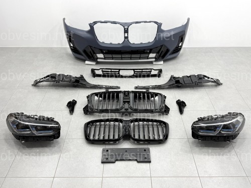 Комплект рестайлинга передней части M paket LCI 2022+ для BMW X3 G01 2018-2021 / BMW X4 G02 2018-2021
