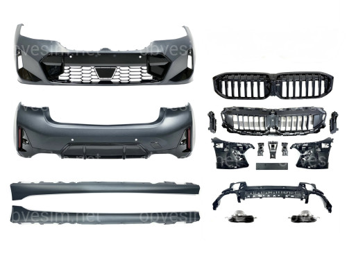 Комплект обвеса M paket LCI BMW 3 series G20 2023+ (передний / задний бампер, пороги, насадки на труби, жалюзи, ноздри)