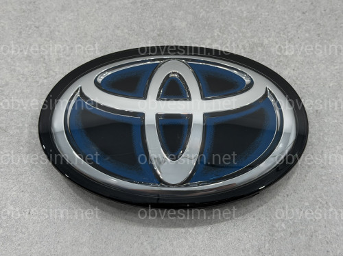 Эмблема TOYOTA под ДИСТРОНИК под стеклом синяя 90975C2023