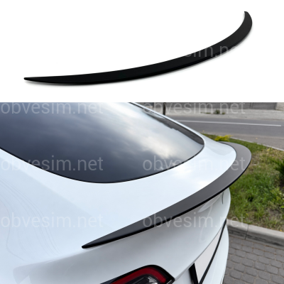 Спойлер лип для Tesla Model Y 2020-2024 ABS пластик, цвет черный матовый