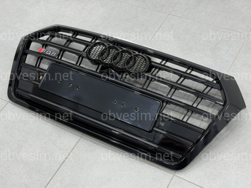 Решетка радиатора стиль SQ5 BLACK для Audi Q5 2017-2020