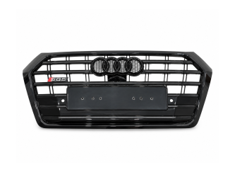 Решетка радиатора стиль SQ5 BLACK для Audi Q5 2017-2020