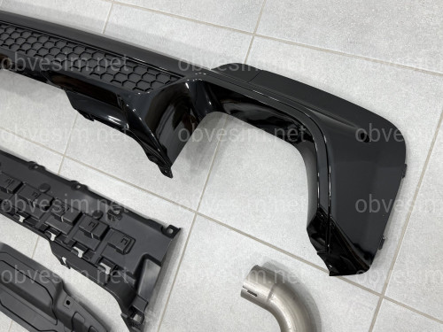 Диффузор заднего бампера с трубами для BMW X3 G01 2018-2021