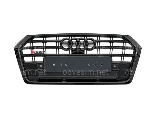 Решетка радиатора стиль SQ5 BLACK для Audi Q5 2017-2020