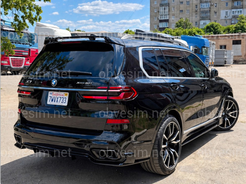 Спойлер на крышку багажника для BMW X7 G07 2019- ABS пластик, цвет черный глянец