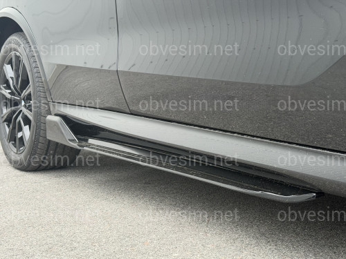 Лезвия под пороги M-Perfomance BMW X5 G05 F95 2018- 2шт. ABS пластик, цвет черный глянец