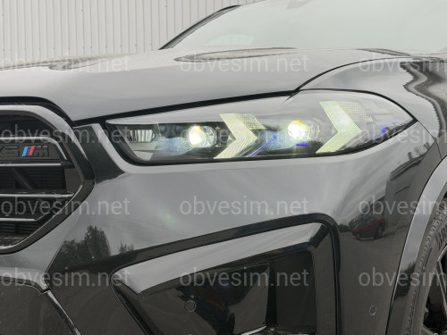 Фары Full LED Shadow line LCI 2023+ взамен дорестайлинговых BMW X5 G05 X6 G06 2018-2022 2шт. с заменой бампера на 2023+