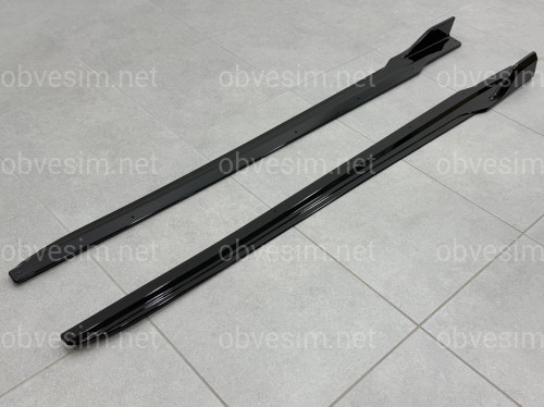Лезвия под пороги Paradigma BMW X3 G01 X3M F97 / X4 G02 F98 2018-2024 2шт. ABS пластик, цвет черный глянец
