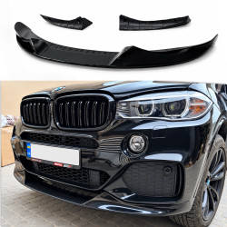 Юбка переднего бампера M-Perfomance для BMW X5 F15 2013-2018 ЧЕРНЫЙ ГЛЯНЕЦ