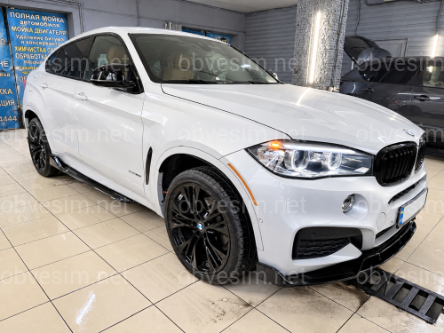 Лезвия под пороги M-Perfomance BMW X6 F16 X6M F86 2шт. ABS пластик, черный глянец
